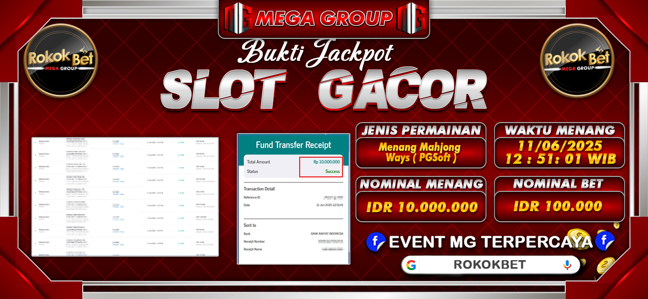 Bukti JP situs Rokokbet hari Rabu, 11 Juni 2025