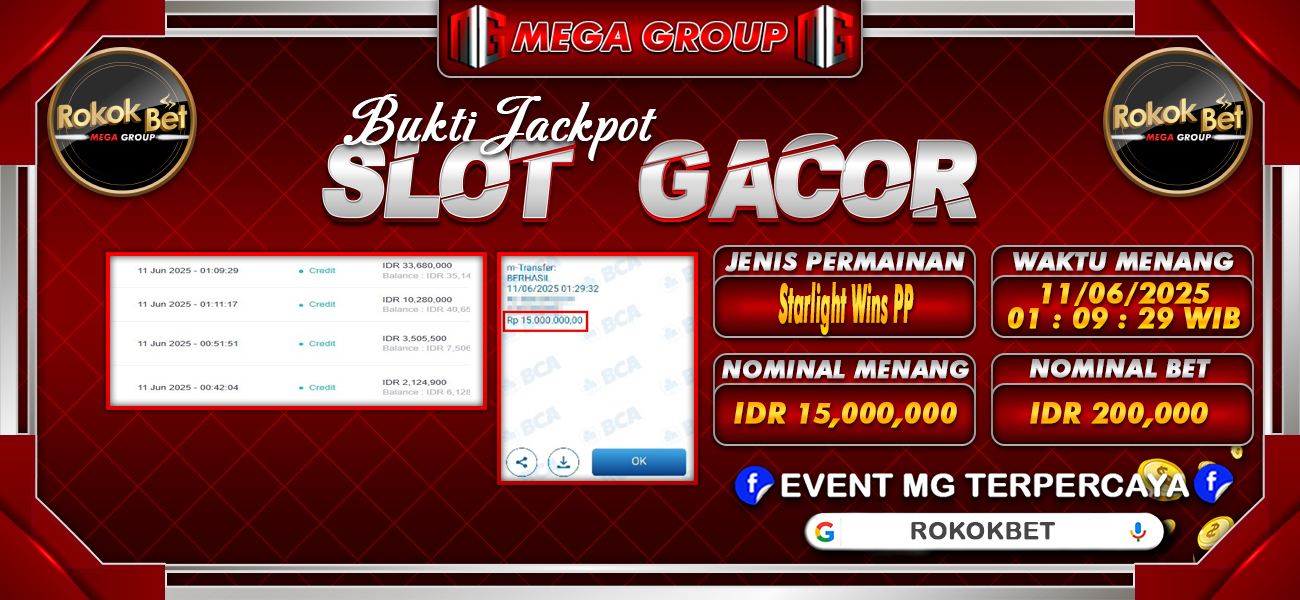 Bukti JP situs Rokokbet hari Rabu, 11 Juni 2025